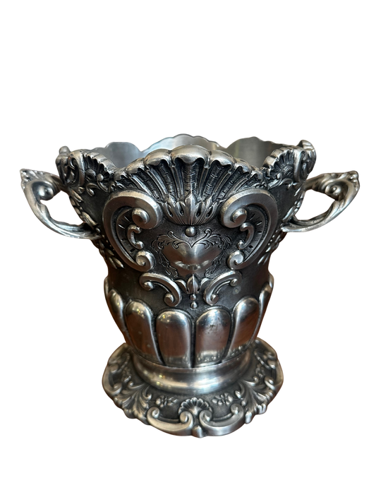 20th C Portuguese Pewter Ice Bucket