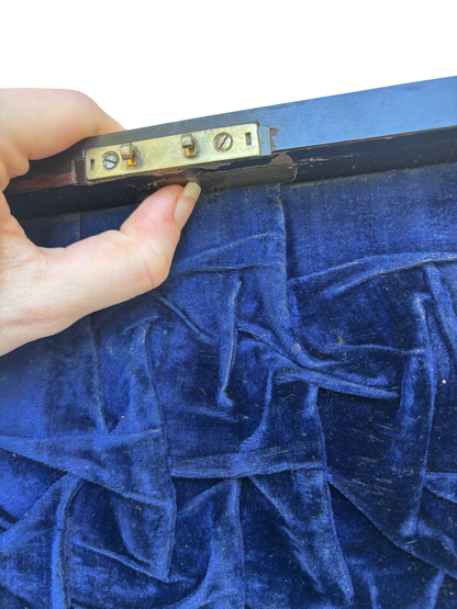 Fine Victorian Burled Walnut Vanity / Dressing Case with Silverplate Fittings, Secret Compartments, Hidden Documents, and Engraved Cartouche Dated 1891
