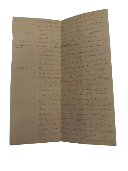 Handwritten French Bibliophile Catalog Manuscript — Private Library Sale Notes