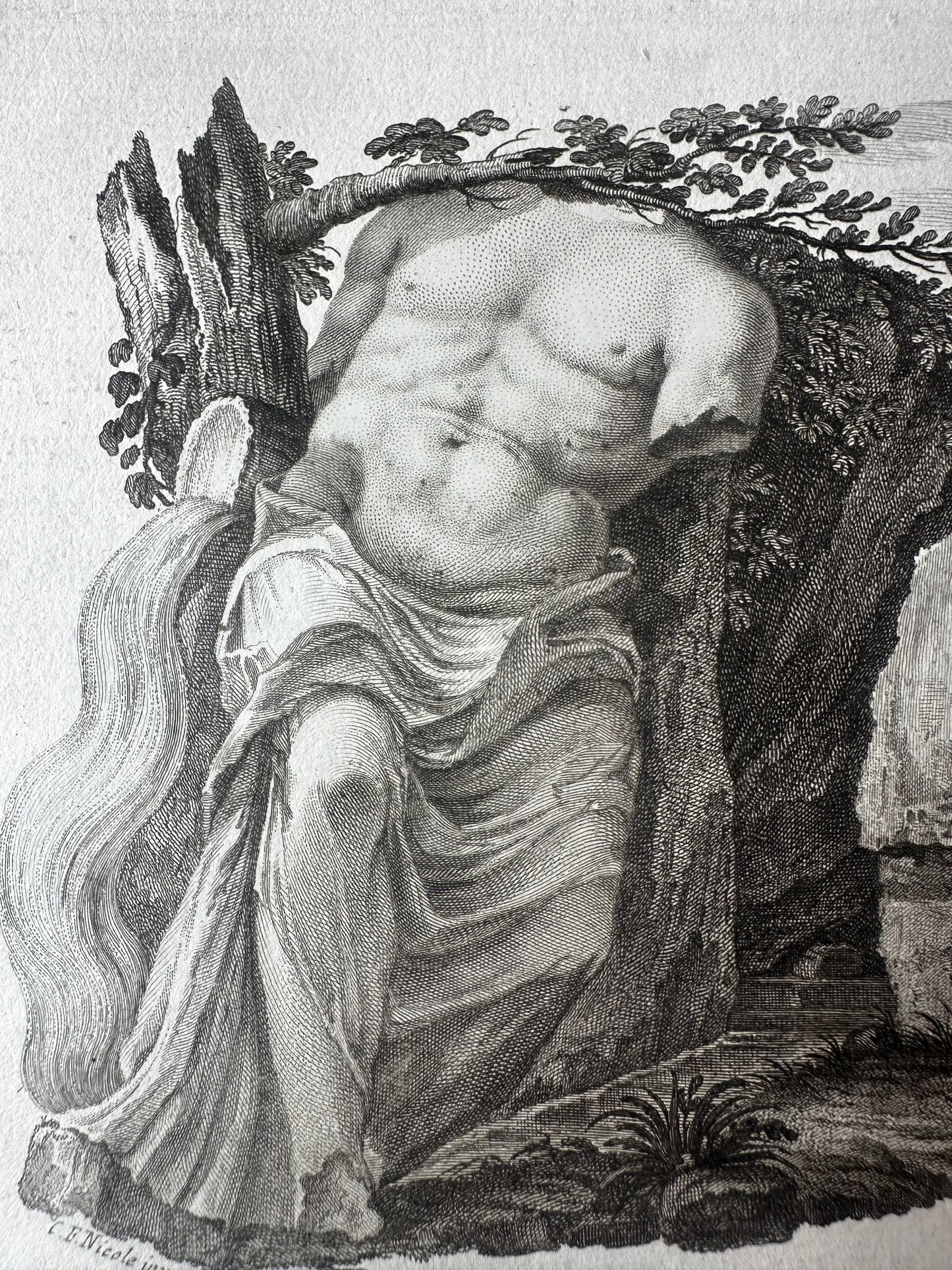 18th-Century Paestum Archaeological Engraving — Plate XLII