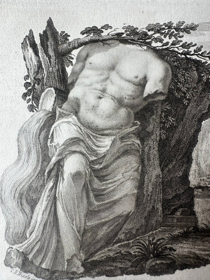 18th-Century Paestum Archaeological Engraving — Plate XLII