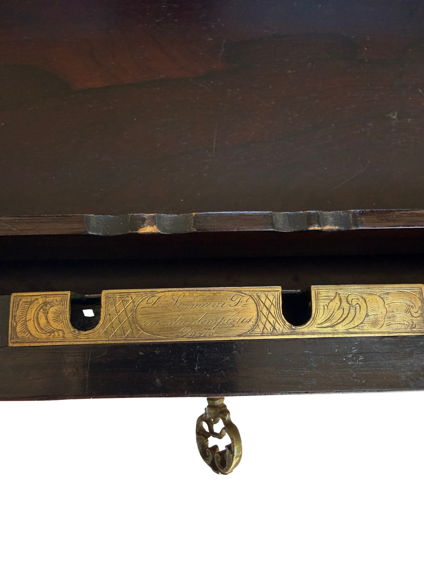 Stamped Paul Sormani Paris Louis XV Style Marquetry Vanity / Dressing Table with Mirror