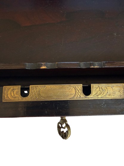 Stamped Paul Sormani Paris Louis XV Style Marquetry Vanity / Dressing Table with Mirror
