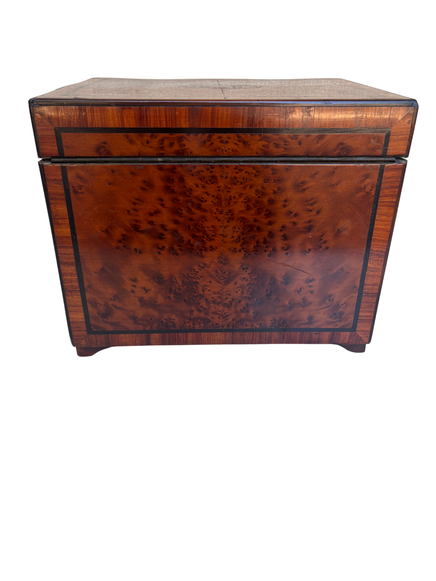 Exceptional Napoleon III Burlwood Cave à Liqueur with Gilded Glass Service and Decanters