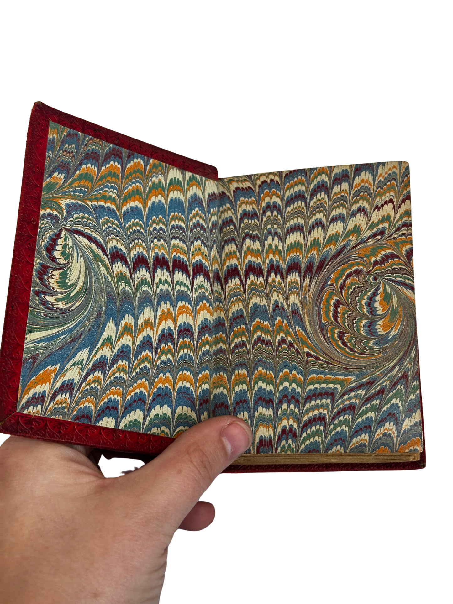 Antique French Red Leather Miniature Poetry Volume — Poésies Nouvelles (1836–1852) by Alfred de Musset, 1905