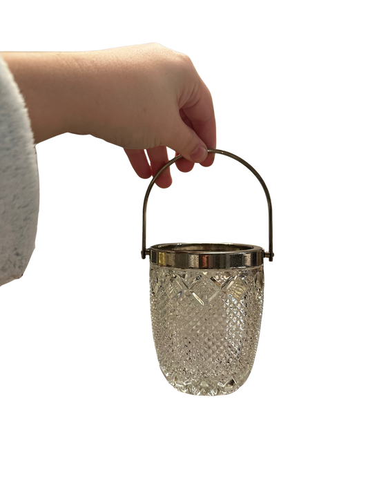 Mini Cut Crystal "England" Ice Bucket