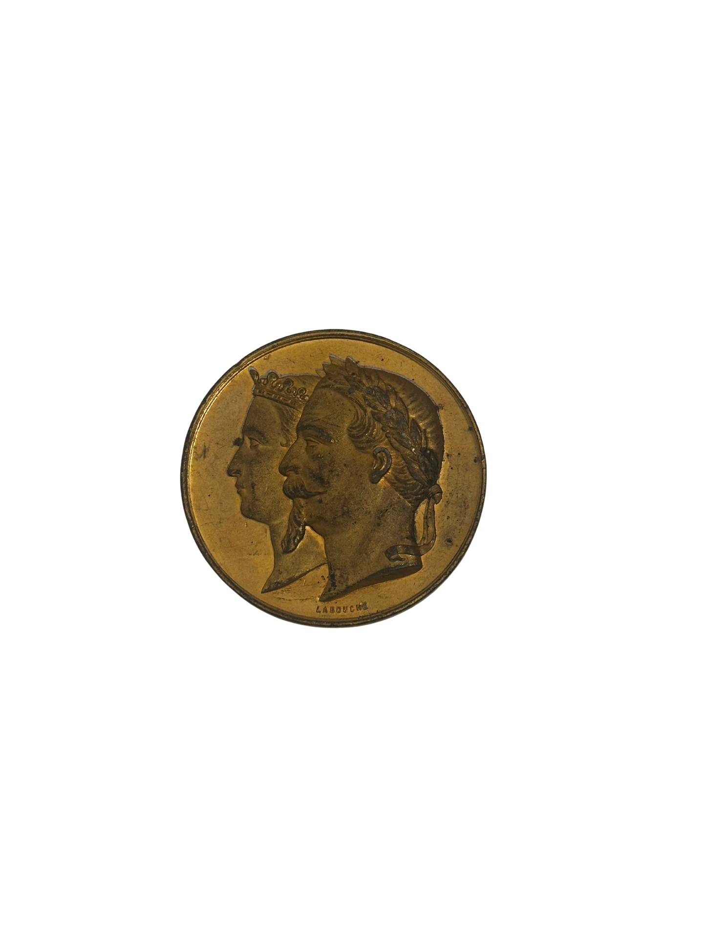 Second Empire Commemorative Medal - Napoleon III and Empress Eugenie, Exposition Universelle 1867