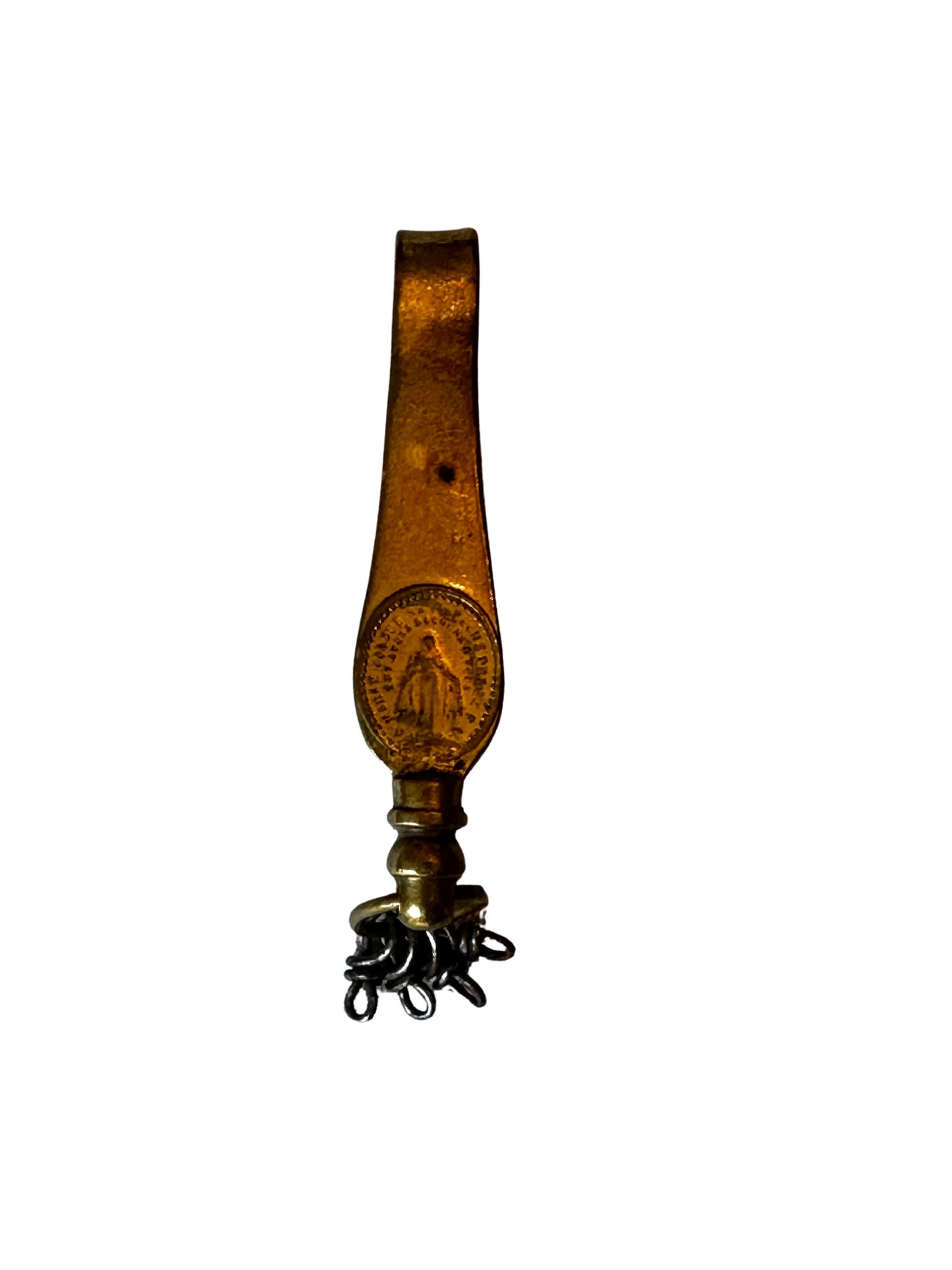 Antique Religious/Rosary Chatelaine Hook with Miraculous Medal Motif