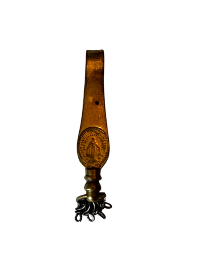 Antique Religious/Rosary Chatelaine Hook with Miraculous Medal Motif