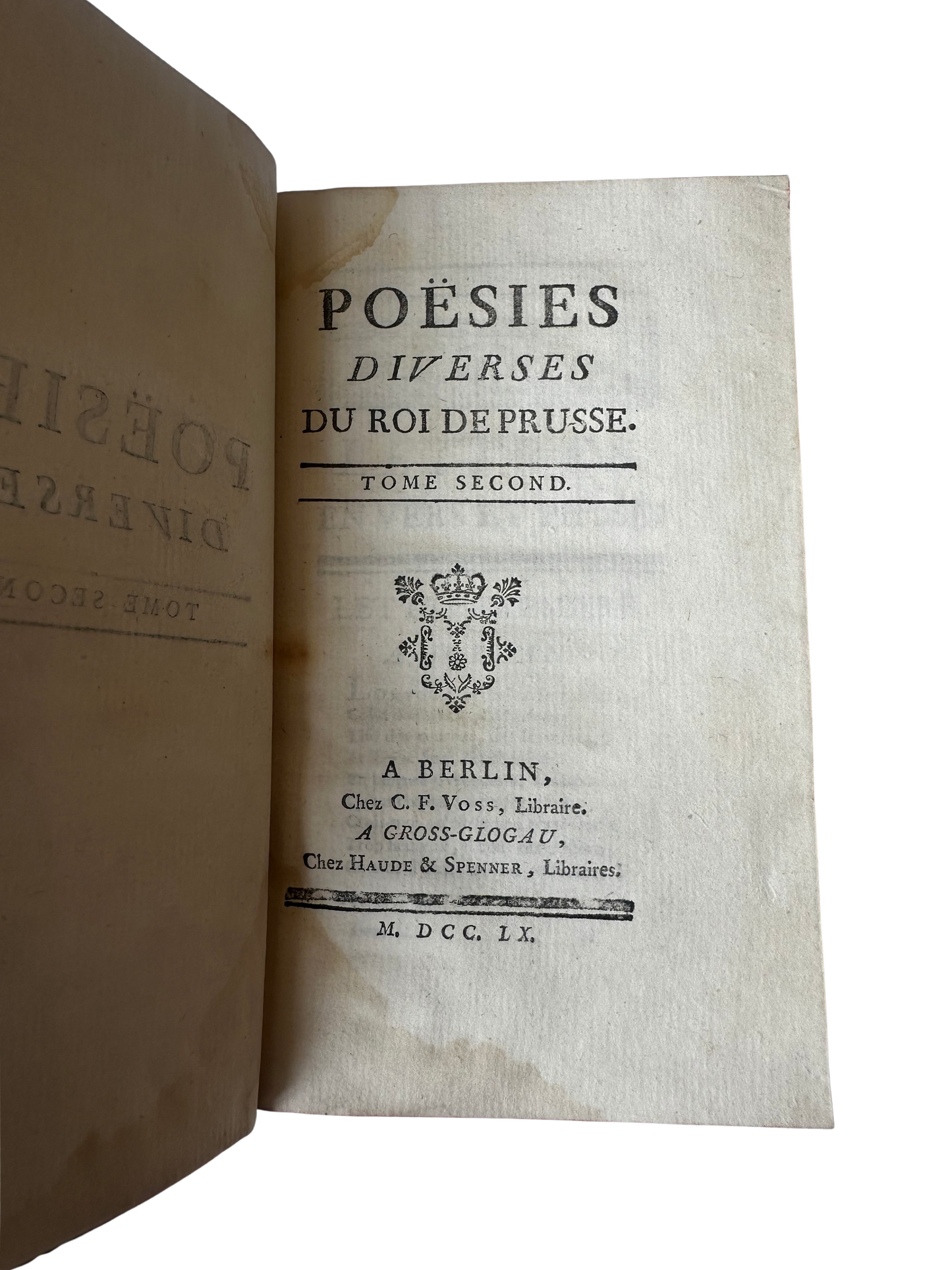 Set of 2 Antique Book Set of Poesias Depru (Complete)