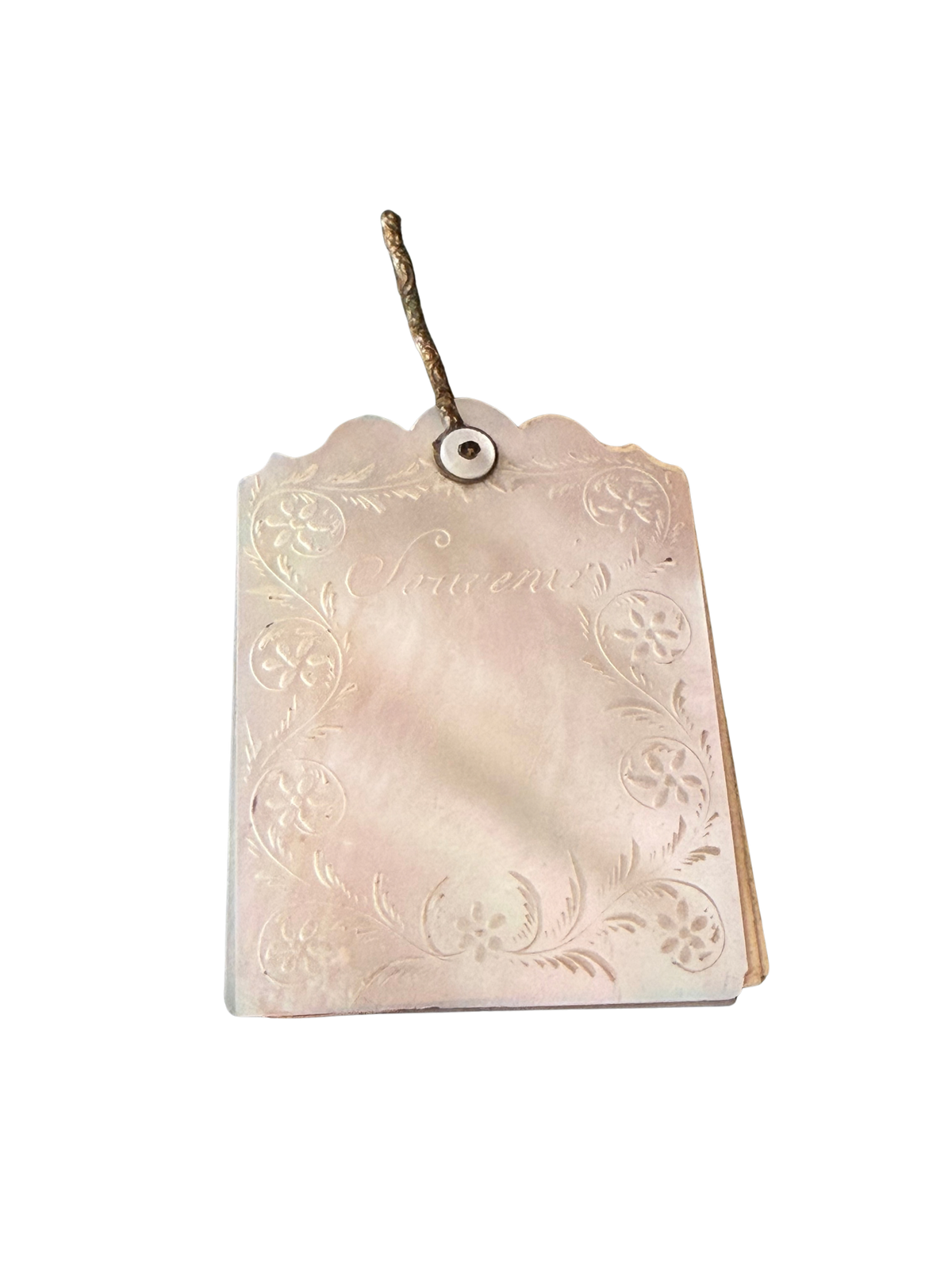 19th Century French Mother-of-Pearl “Souvenir” Aide-Mémoire / Carnet de Bal, c. 1850–1880