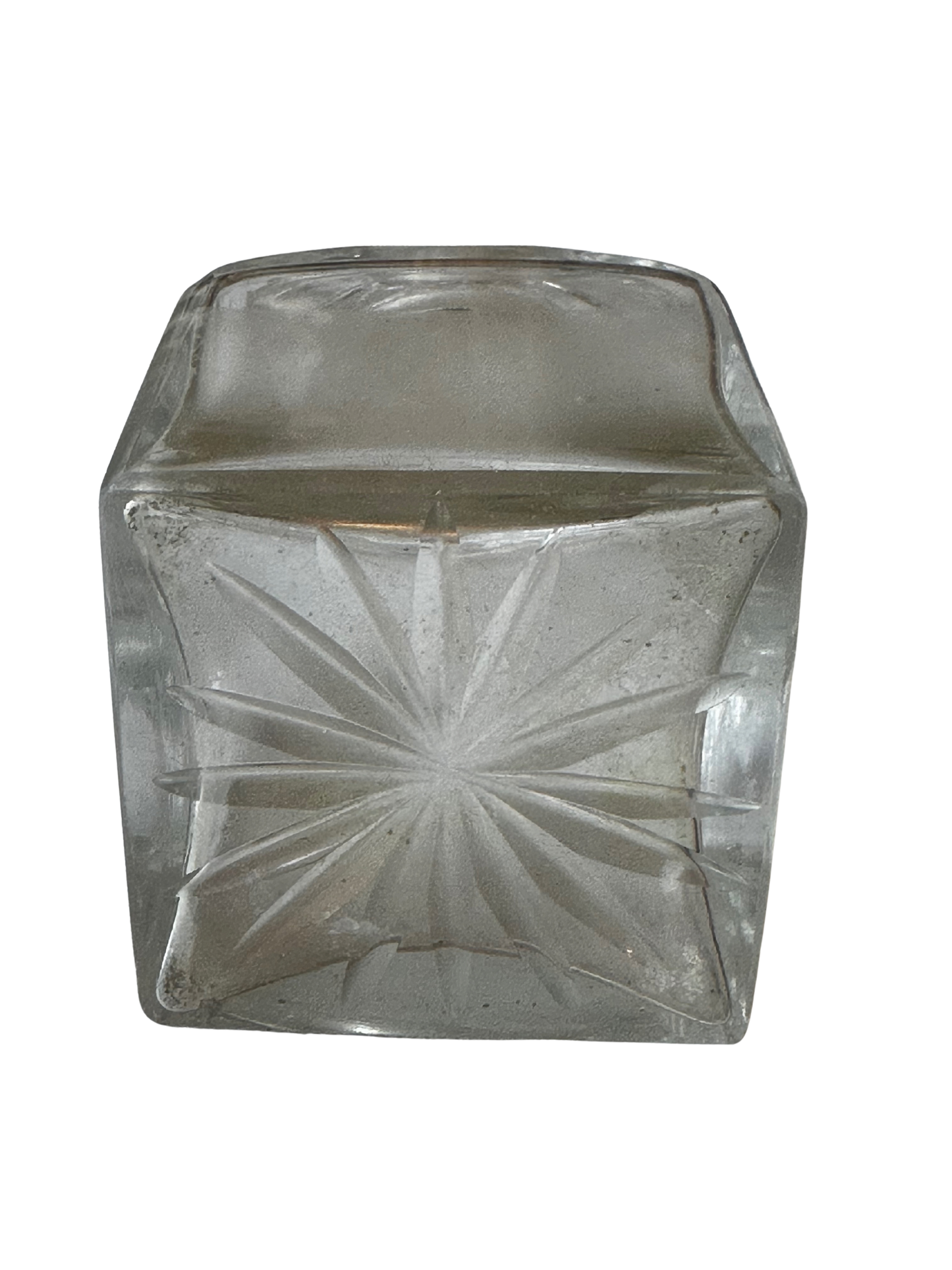 Napoléon III Ebonized Wood Perfume Casket with Painted Floral Plaque and Two Crystal Bottles