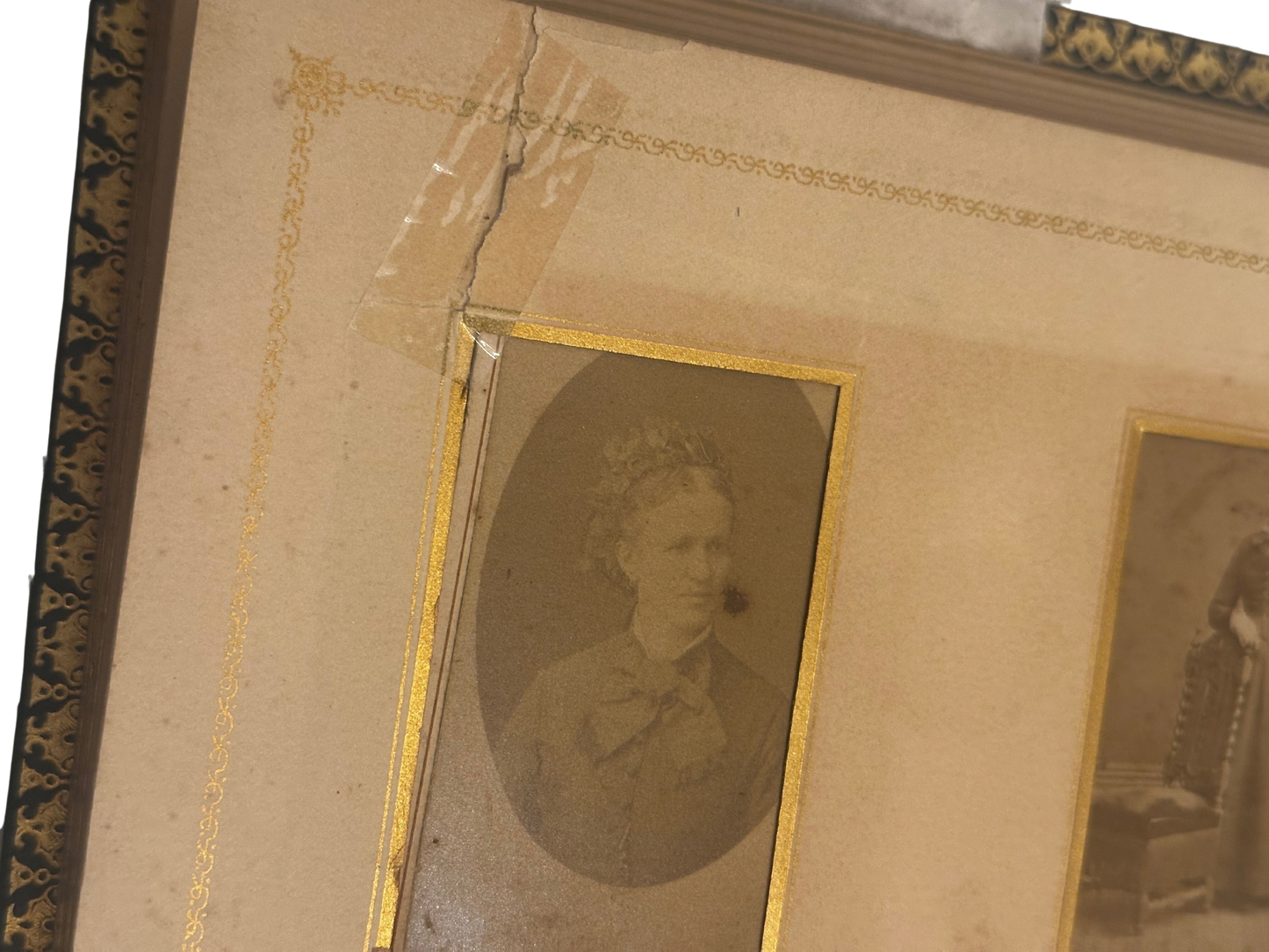 Victorian Leather Photographic Album with All Gilt Edges and Metal Clasp