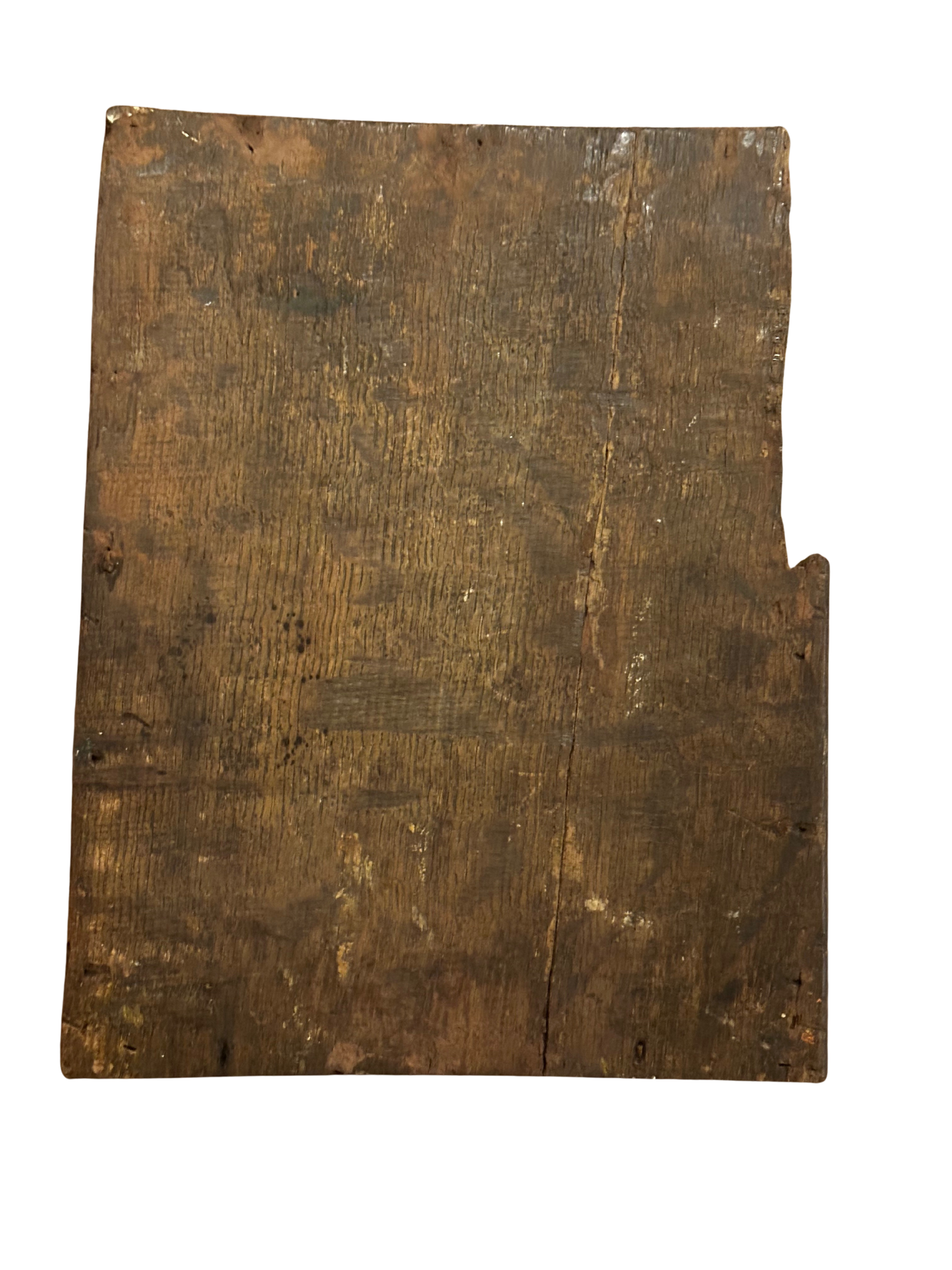 19th C Continental Oil on Wooden Panel of Two Men in a Tavern
