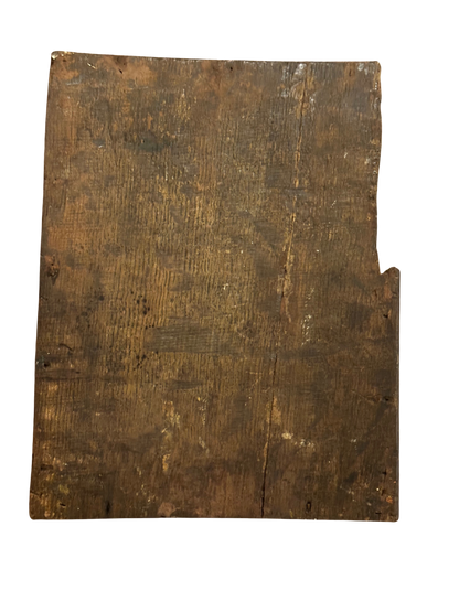 19th C Continental Oil on Wooden Panel of Two Men in a Tavern