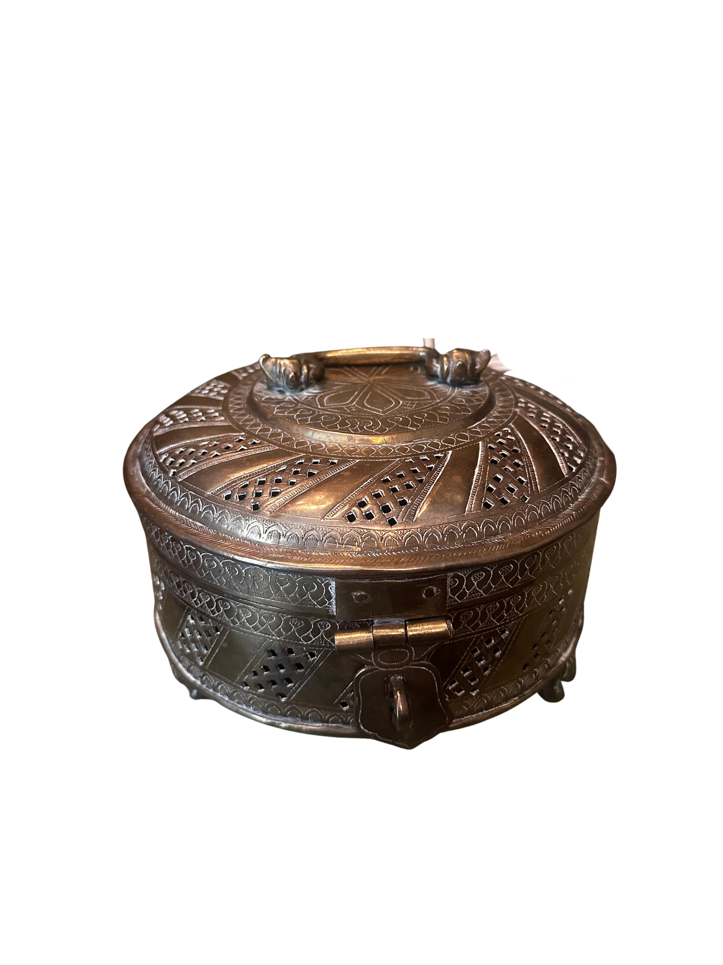 Large Brass Cricket or Chapati Box
