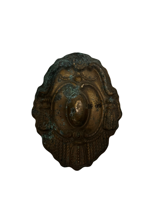 Oval Tassel Gilt Metal Tassel Ornamentation (Patina / Salvage)