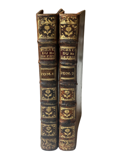 Set of 2 Antique Book Set of Poesias Depru (Complete)