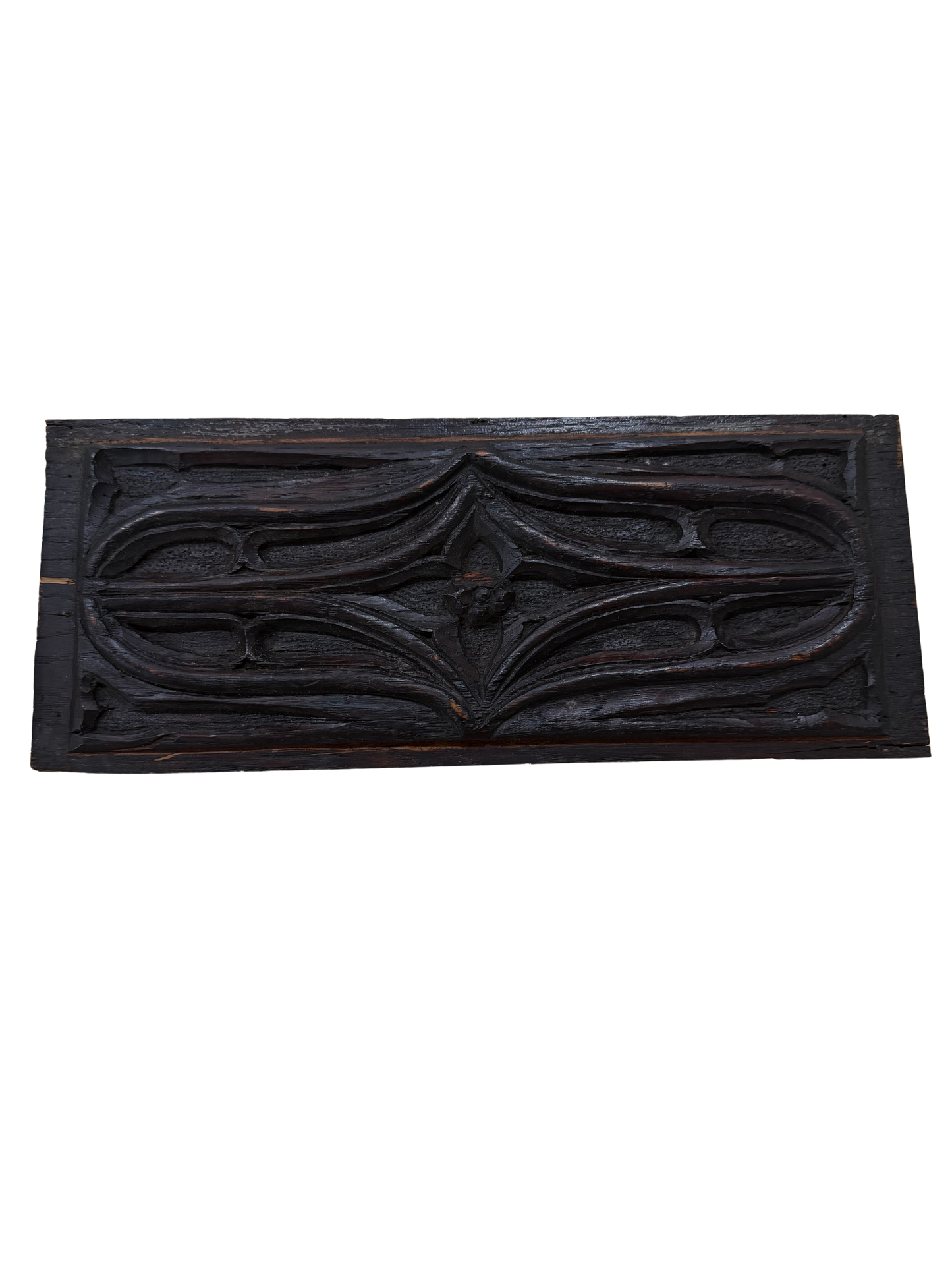 Gothic Carved Wooden Rectangular Plaque/Panel (Architectural Salvage)