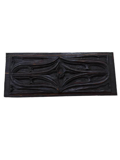 Gothic Carved Wooden Rectangular Plaque/Panel (Architectural Salvage)