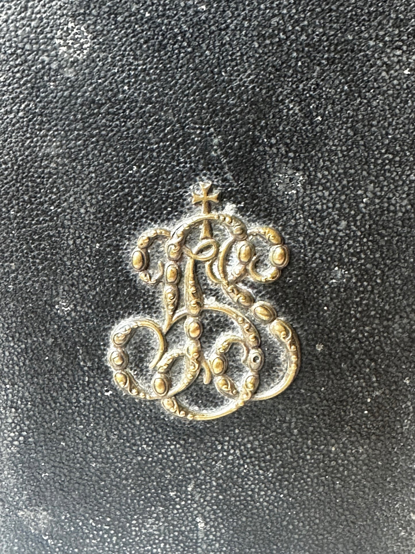 19th-Century Manuel de Dévotion with Gilt Monogram Cover and Figural Metal Clasp