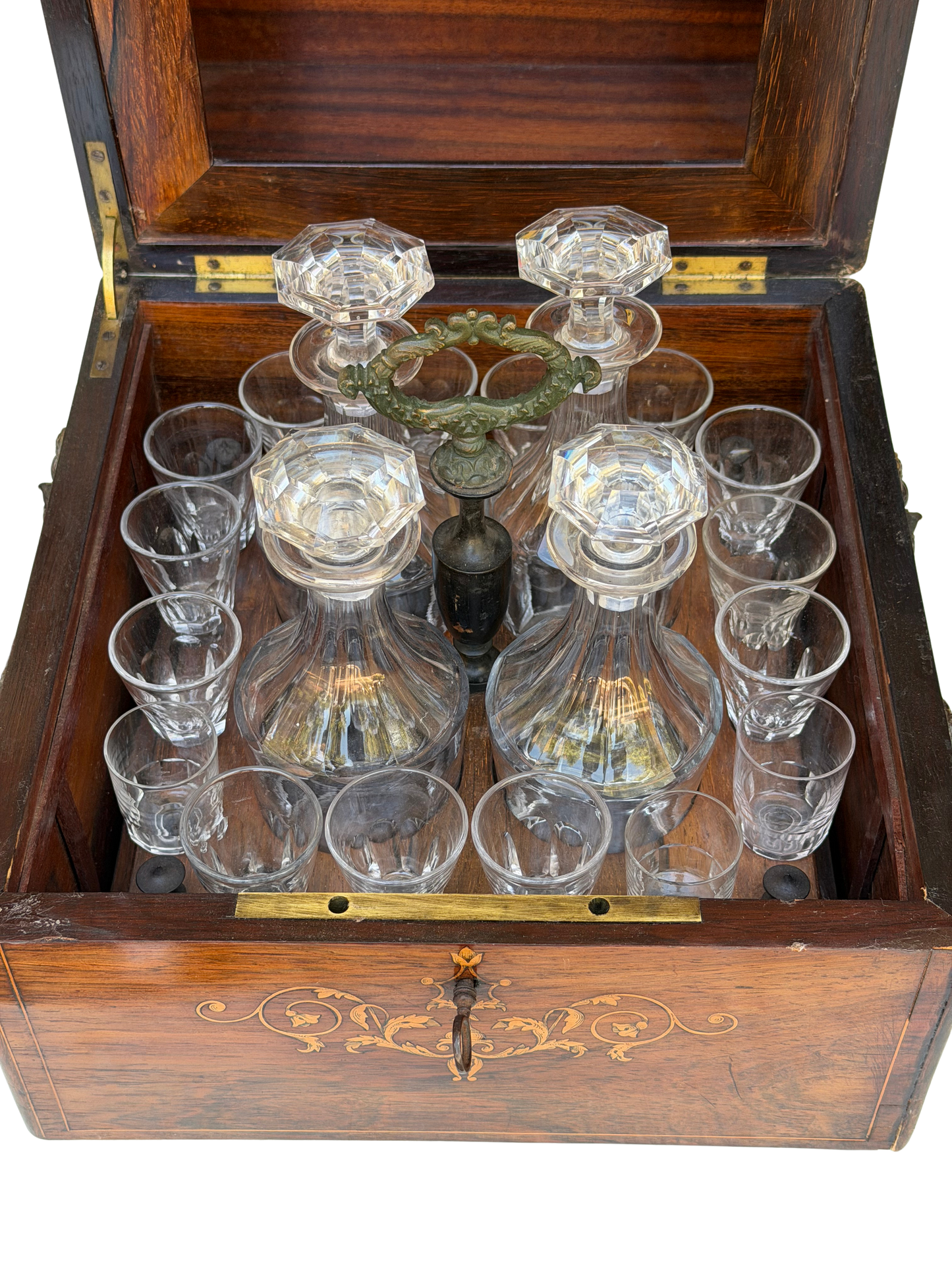 French Napoleon III Period Marquetry Cave a Liqueur