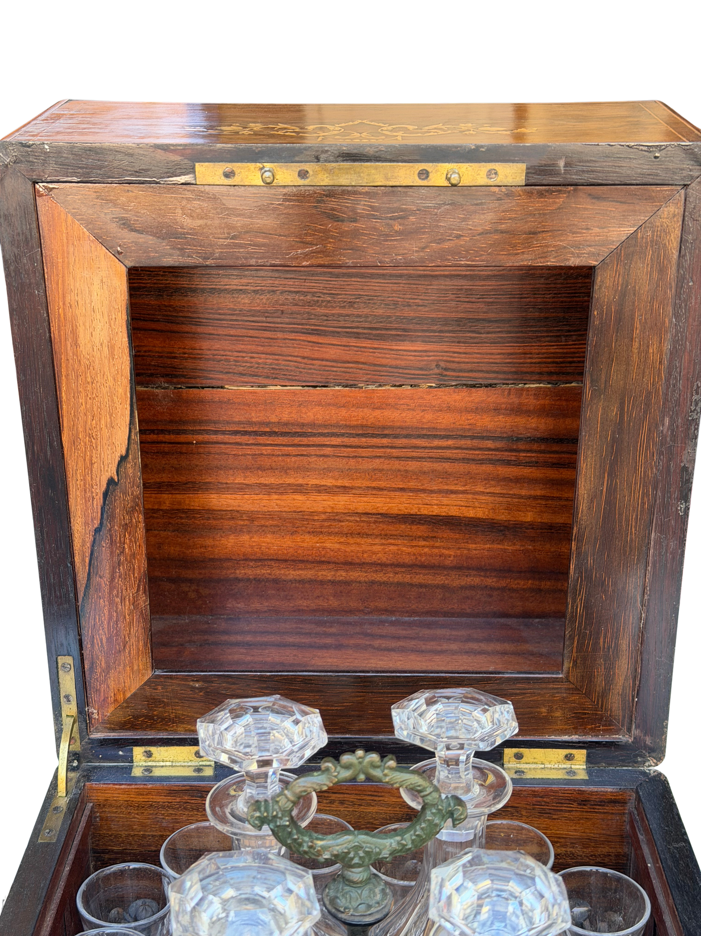 French Napoleon III Period Marquetry Cave a Liqueur