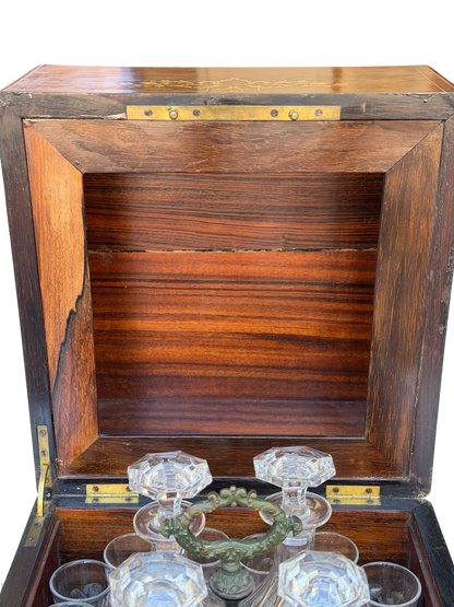 French Napoleon III Period Marquetry Cave a Liqueur