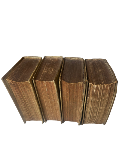 1738 Vellum-Bound Biography of Emperor Charles V (Complete 4-Volume Set)