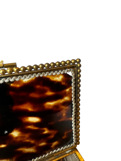 French Tortoiseshell and Mother-of-Pearl Mounted Book Form Box