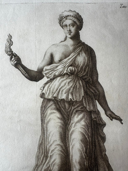 18th C Engraving of the Goddess Juno