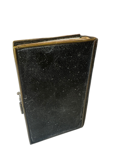 19th-Century Manuel de Dévotion with Gilt Monogram Cover and Figural Metal Clasp
