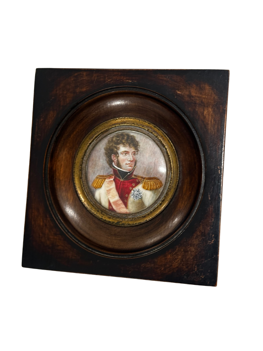 19th C Watercolor on Ivory of Prince Murat (Joachim Murat)