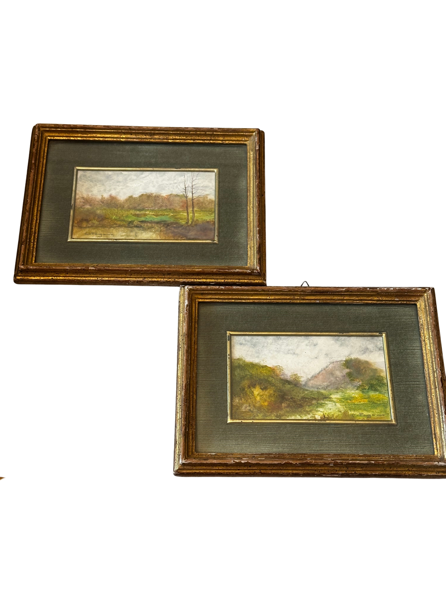 Pair of Miniature Landscape Scenes Signed C. Pagano (Italian, 20th C)