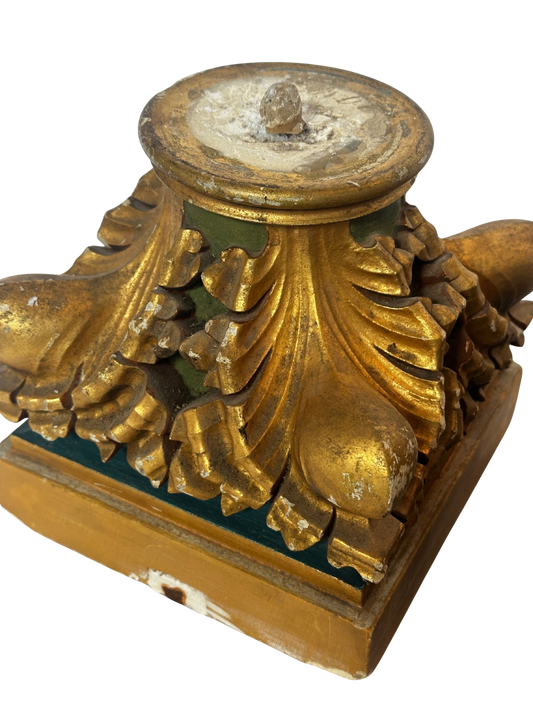 Giltwood Architectural Decorative Plinth Fragment