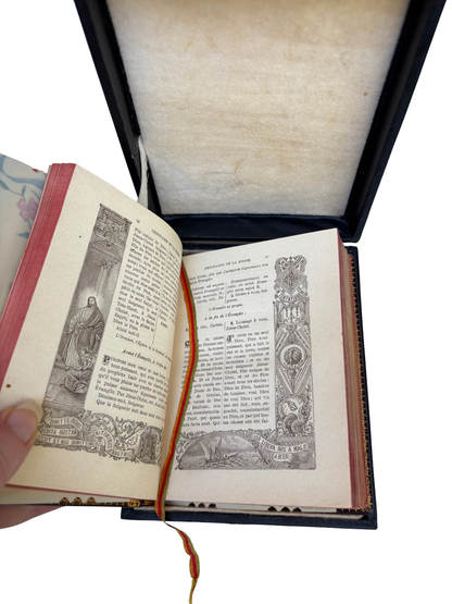 French Leather-Bound “Missel Romain” Prayer Book in G.M. Paris Presentation Case, Dijon 1897