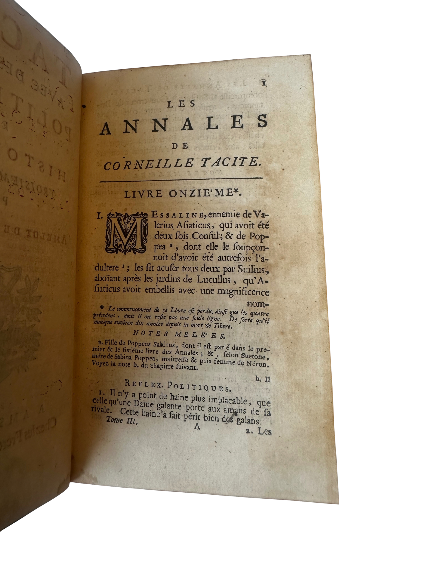18th Century French Leather Bound Tacite - Annales (7 volumes; partial set)