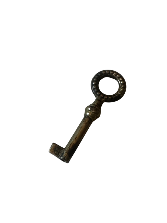 Antique French Beaded Wreath Key