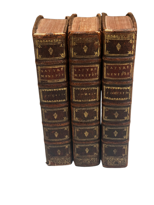 Complete 3 Volume Book Set - Satyre Menippee (1711)