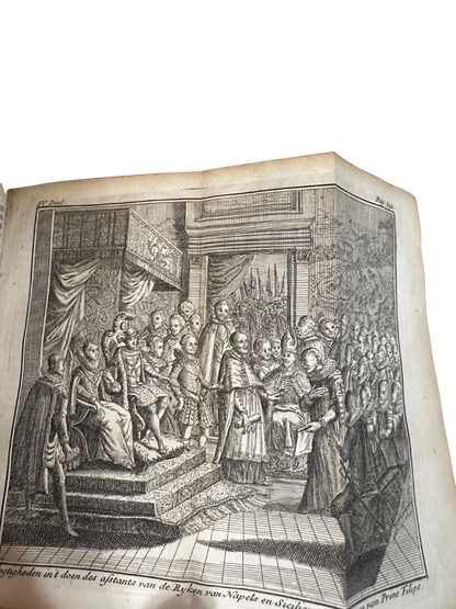 1738 Vellum-Bound Biography of Emperor Charles V (Complete 4-Volume Set)