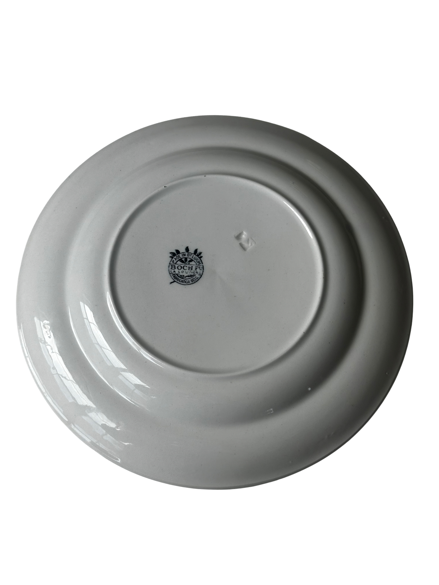 Black Transferware Plate - Napoleon (Boch Freres)