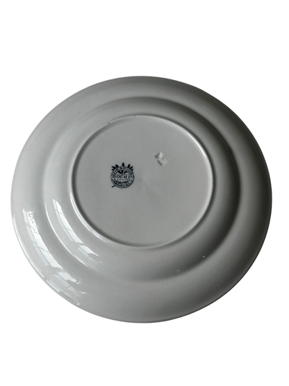 Black Transferware Plate - Napoleon (Boch Freres)