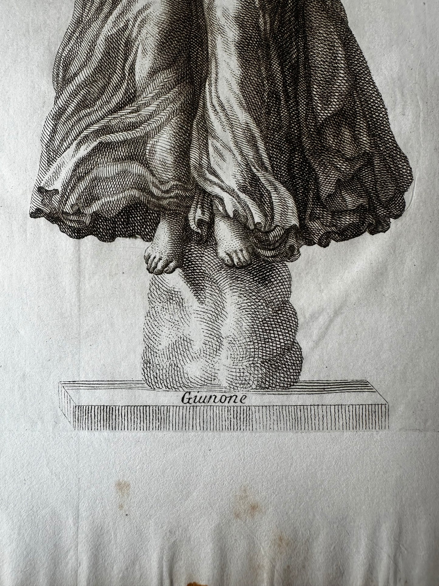 18th C Engraving of the Goddess Juno