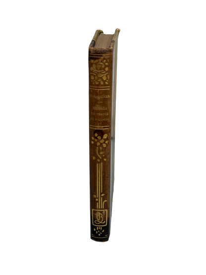 Antique French Paul-Louis Courier Lettres écrites de France et d’Italie — Bibliothèque Larousse, Decorative Gilt Binding