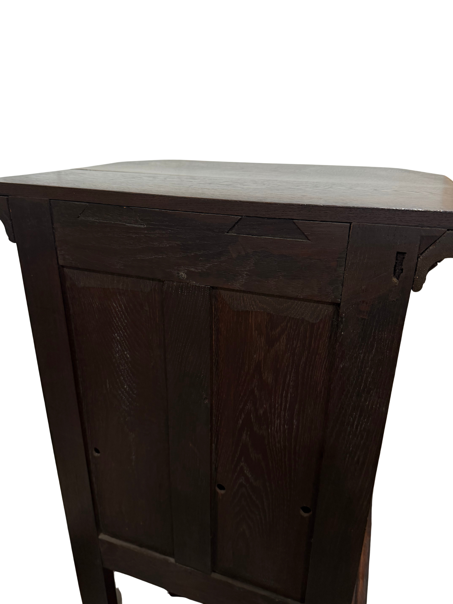 Late 19th Century Gothic Revival Carved Oak Cabinet with Figural Supports