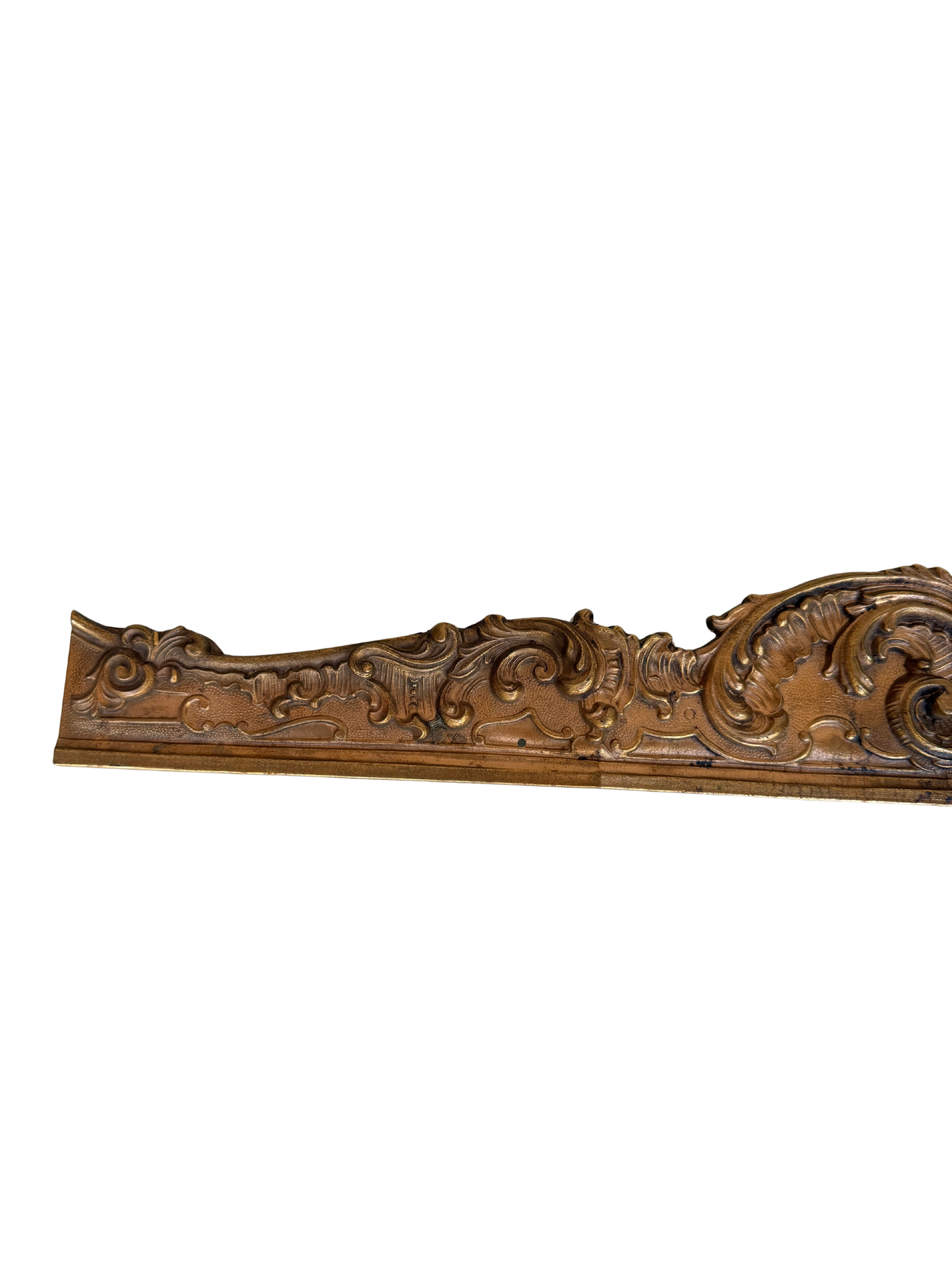 Monumental Neoclassical Gilt Brass Furniture Pediment / Architectural Mount