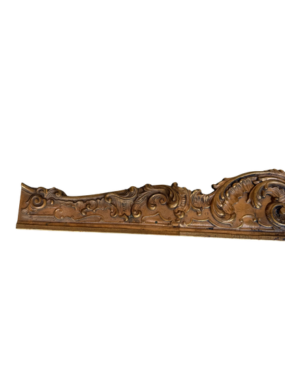 Monumental Neoclassical Gilt Brass Furniture Pediment / Architectural Mount