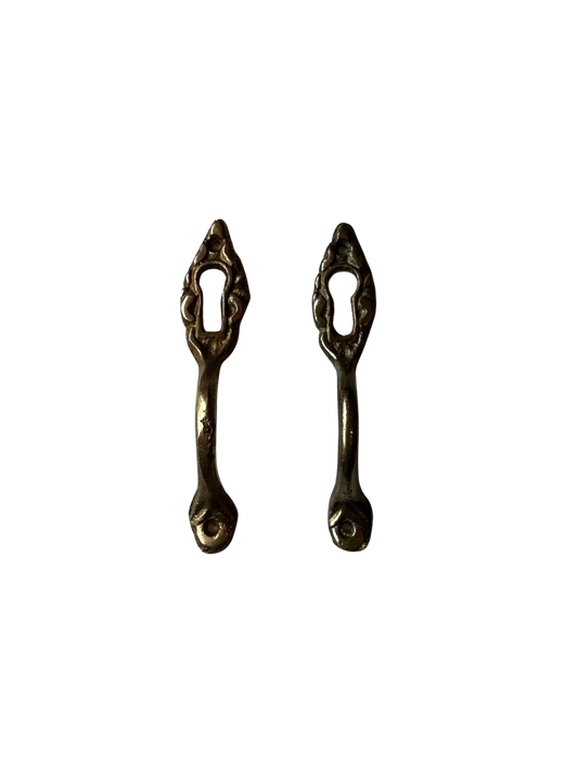 19th Century Gothic Revival Brass Drawer Pulls