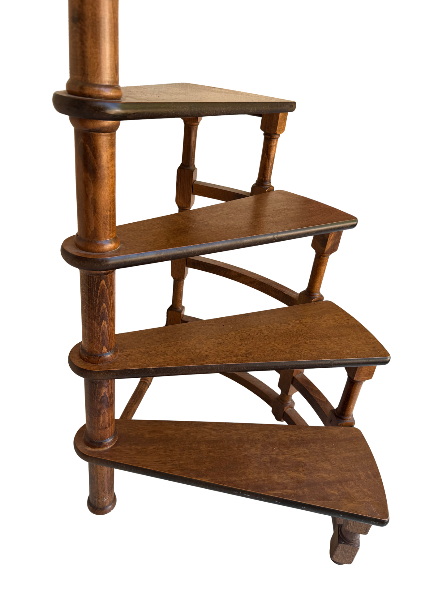 Vintage Italian Oak Spiral Staircase-Form Display Stand / Whatnot, Circa 1920–1950