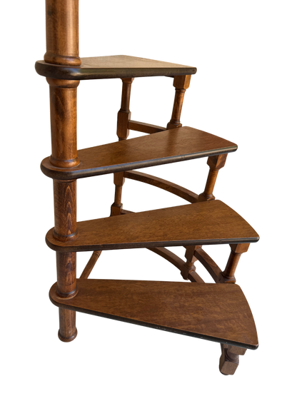 Vintage Italian Oak Spiral Staircase-Form Display Stand / Whatnot, Circa 1920–1950